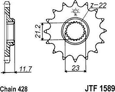 BIKE ALERT Звезда цепного привода (JTF 1589 19)