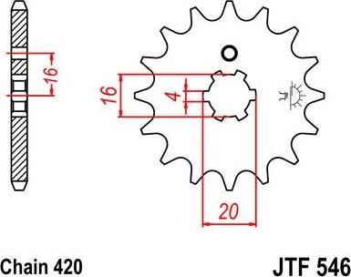 BIKE ALERT Звезда цепного привода (JTF 546 13)
