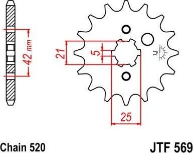 BIKE ALERT Звезда цепного привода (JTF 569 12)