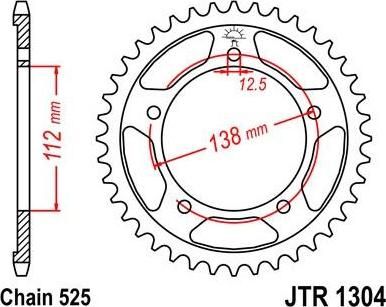 BIKE ALERT Звезда цепного привода (JTR 1304 47)