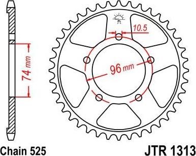 BIKE ALERT Звезда цепного привода (JTR 1313 42)