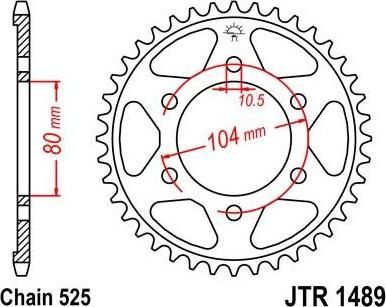 BIKE ALERT Звезда цепного привода (JTR 1489 40)