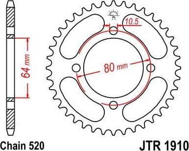 BIKE ALERT Звезда цепного привода (JTR 1910 32)