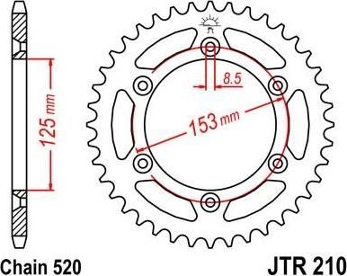 BIKE ALERT Звезда цепного привода (JTR 210 40)
