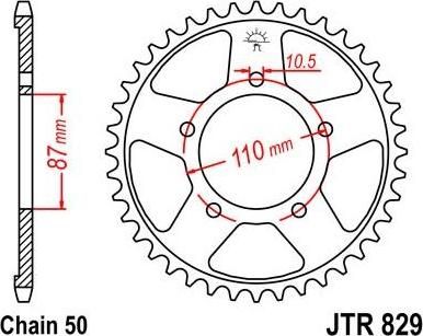 BIKE ALERT Звезда цепного привода (JTR 829 43)
