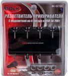 BOLK BK02102 Разветвитель прикуривателя с подсветкой на 4 гнезда и USB 5А 70Вт 12B/24В