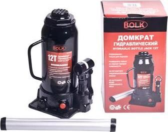 BOLK BK51008 Домкрат гидравлический бутылочный 12т 230-465мм BOLK BK51008 Домкрат гидравлический бутылочный 12т 230-465мм