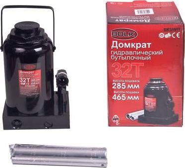BOLK BK51011 Домкрат гидравлический бутылочный 32т 285-465мм BOLK BK51011 Домкрат гидравлический бутылочный 32т 285-465мм