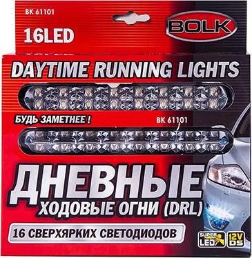 BOLK BK61101 Дневные ходовые огни светодиодные 16LED 180х25мм 12В 2шт