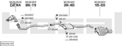 Bosal 012.012.10 система выпуска ог на AUDI A4 (8K2, B8)