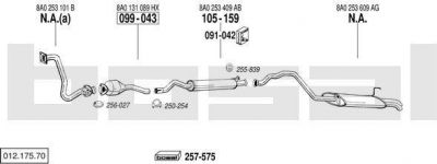 Bosal 012.175.70 система выпуска ог на AUDI 80 (8C, B4)