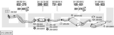 Bosal 012.209.50 система выпуска ог на AUDI COUPE (81, 85)