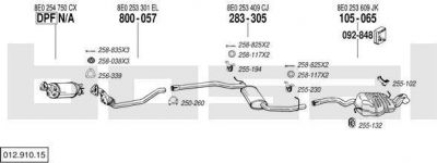 Bosal 012.910.15 система выпуска ог на AUDI A4 Avant (8ED, B7)