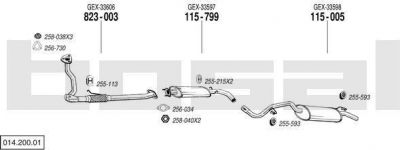 Bosal 014.200.01 система выпуска ог на ROVER 100 / METRO (XP)