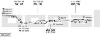 Bosal 020.089.79 система выпуска ог на 3 (E36)