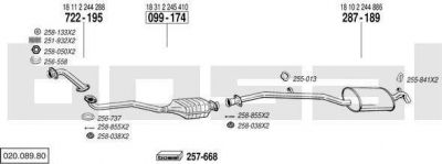 Bosal 020.089.80 система выпуска ог на 3 (E36)
