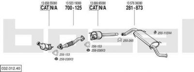 Bosal 032.012.40 система выпуска ог на FIAT DUCATO c бортовой платформой/ходовая часть (250, 290)