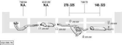 Bosal 032.095.76 система выпуска ог на FIAT TEMPRA S.W. (159)