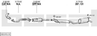 Bosal 032.910.10 система выпуска ог на FIAT MULTIPLA (186)