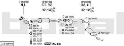 Bosal 032.960.04 система выпуска ог на FIAT DUCATO фургон (230L)