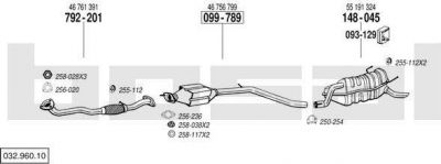 Bosal 032.960.10 система выпуска ог на FIAT PUNTO (188)