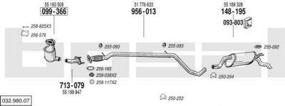 Bosal 032.980.07 система выпуска ог на FIAT PUNTO (188)