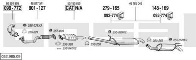 Bosal 032.985.09 система выпуска ог на FIAT MULTIPLA (186)