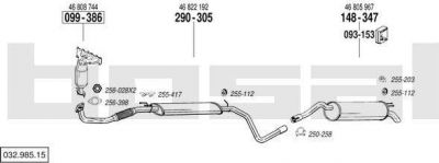 Bosal 032.985.15 система выпуска ог на FIAT STILO (192)