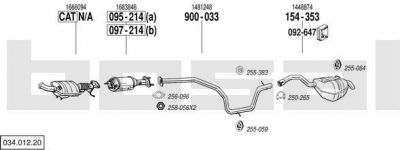 Bosal 034.012.20 система выпуска ог на FORD MONDEO IV седан (BA7)