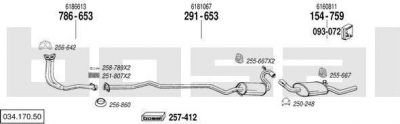 Bosal 034.170.50 система выпуска ог на FORD ESCORT IV (GAF, AWF, ABFT)