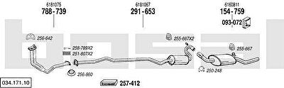 Bosal 034.171.10 система выпуска ог на FORD ESCORT IV (GAF, AWF, ABFT)