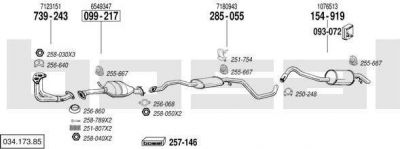 Bosal 034.173.85 система выпуска ог на FORD ESCORT V универсал (GAL, AVL)