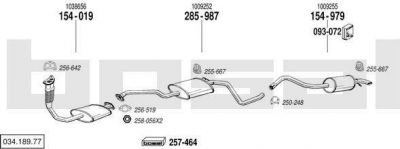 Bosal 034.189.77 система выпуска ог на FORD ESCORT VII седан (GAL, AFL)