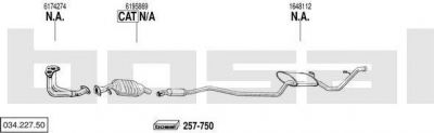 Bosal 034.227.50 система выпуска ог на FORD FIESTA II (FBD)