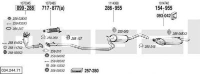 Bosal 034.244.71 система выпуска ог на FORD FIESTA IV (JA_, JB_)