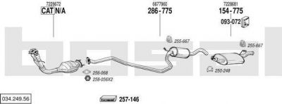 Bosal 034.249.56 система выпуска ог на FORD FIESTA IV (JA_, JB_)