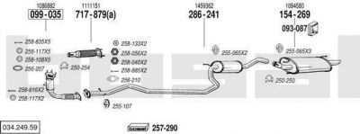 Bosal 034.249.59 система выпуска ог на FORD FIESTA IV (JA_, JB_)