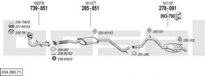 Bosal 034.280.71 система выпуска ог на FORD MONDEO I седан (GBP)