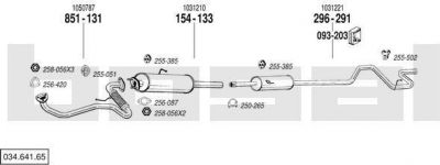 Bosal 034.641.65 система выпуска ог на FORD TRANSIT c бортовой платформой/ходовая часть (E_ _)