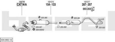 Bosal 034.900.12 система выпуска ог на FORD TRANSIT c бортовой платформой/ходовая часть (E_ _)