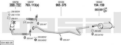 Bosal 034.960.05 система выпуска ог на FORD FIESTA V (JH_, JD_)