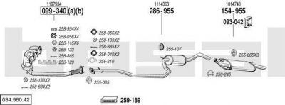 Bosal 034.960.42 система выпуска ог на FORD FIESTA IV (JA_, JB_)