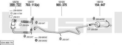 Bosal 034.990.70 система выпуска ог на FORD FIESTA V (JH_, JD_)