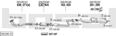 Bosal 038.066.70 система выпуска ог на HONDA ACCORD III (CA)