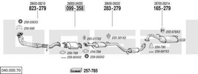 Bosal 040.000.70 система выпуска ог на HYUNDAI LANTRA I (J-1)