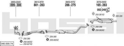 Bosal 040.000.74 система выпуска ог на HYUNDAI LANTRA II Wagon (J-2)