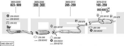 Bosal 040.054.67 система выпуска ог на HYUNDAI ACCENT I (X-3)