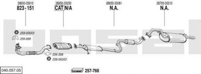 Bosal 040.057.05 система выпуска ог на HYUNDAI SONATA II (Y-2)