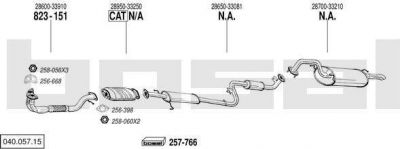 Bosal 040.057.15 система выпуска ог на HYUNDAI SONATA II (Y-2)