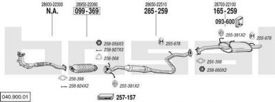 Bosal 040.900.01 система выпуска ог на HYUNDAI ACCENT I (X-3)